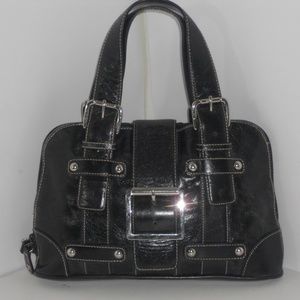 TRISSINO BLACK LEATHER HANDBAG